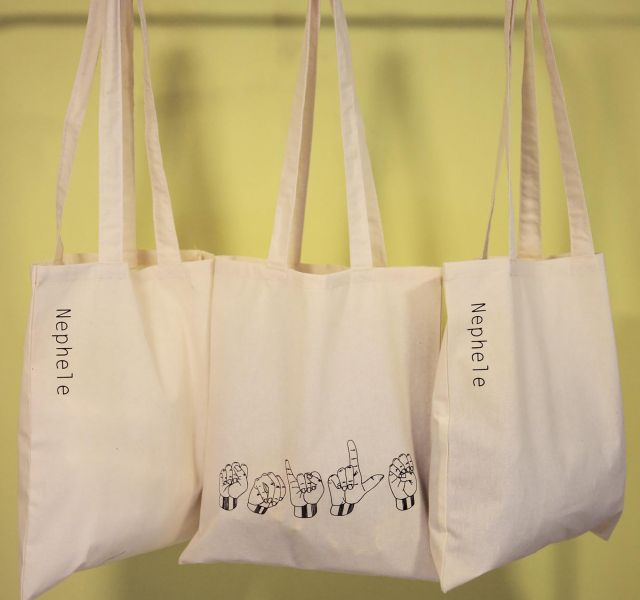 ''SMILE'' tote bag 