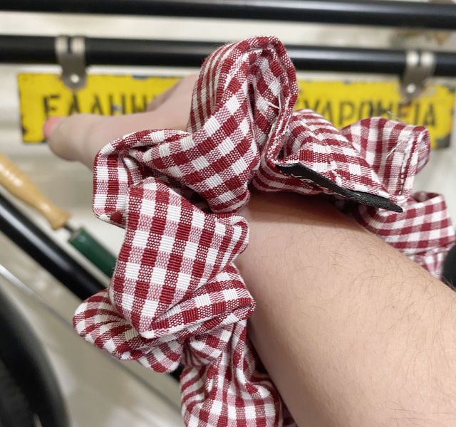 Scrunchie "Gingham" Κόκκινο