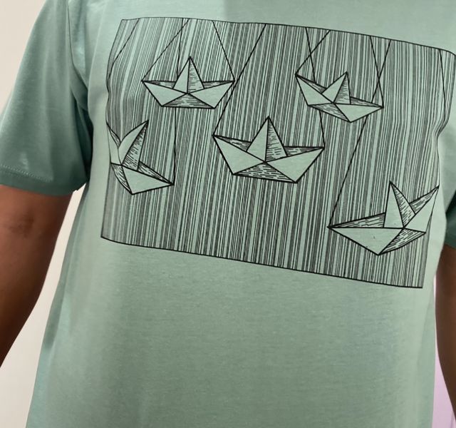 T-shirt "Καραβάκια" Sage Green