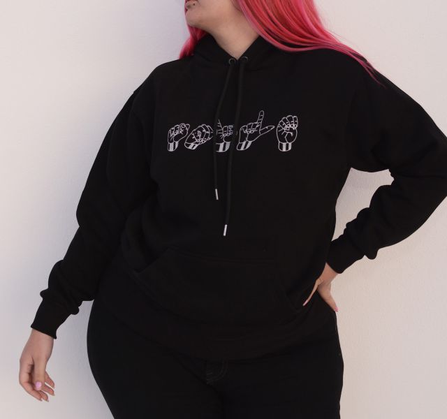 Unisex Oversized Hoodie "SMILE"| Black