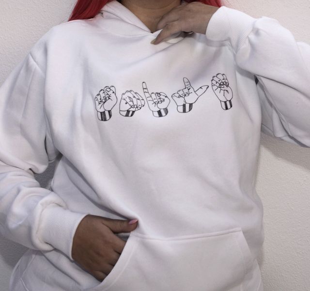 Unisex Oversized Hoodie "SMILE"| White