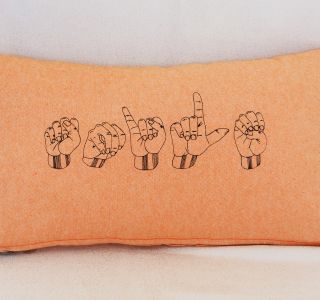 "SMILE" διακοσμητικό μαξιλαράκι Πορτοκαλί