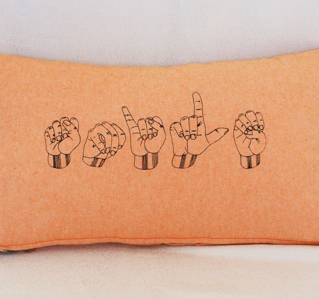 "SMILE" διακοσμητικό μαξιλαράκι Πορτοκαλί