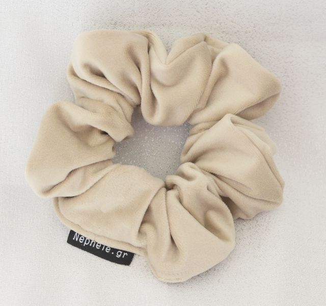 Scrunchie "Velvet" Beige