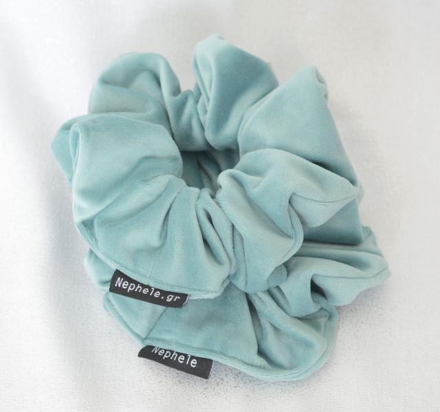 Scrunchie "Velvet" Cyan