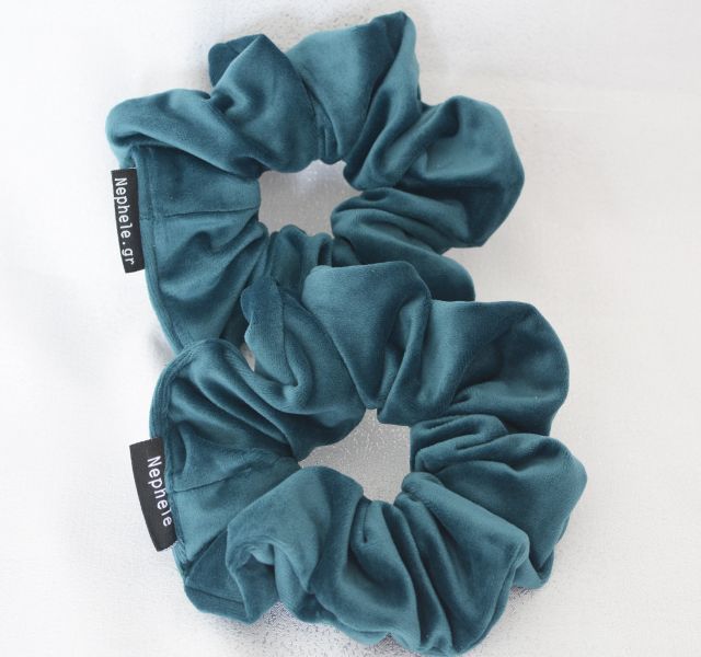 Scrunchie "Velvet" Teal Green