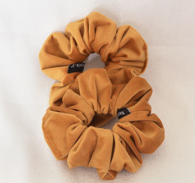 Scrunchie "Velvet" Gold Orange