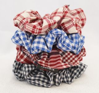 Scrunchie "Gingham" Γαλάζιο - 