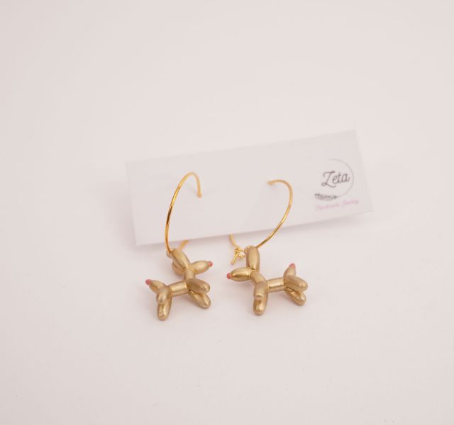 Σκουλαρίκια BUBBLE DOG Peach