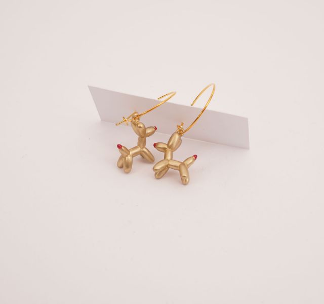 Σκουλαρίκια BUBBLE DOG Red