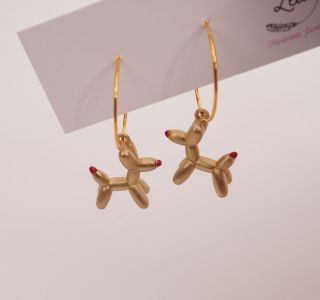 Σκουλαρίκια BUBBLE DOG Red - 