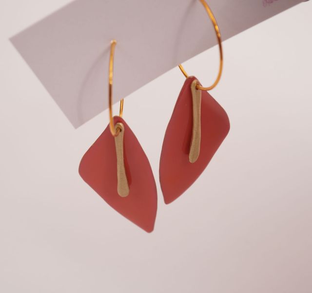 Σκουλαρίκια LEAF Watermellon