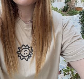 Unisex Oversized T-shirt "World" | Beige - 