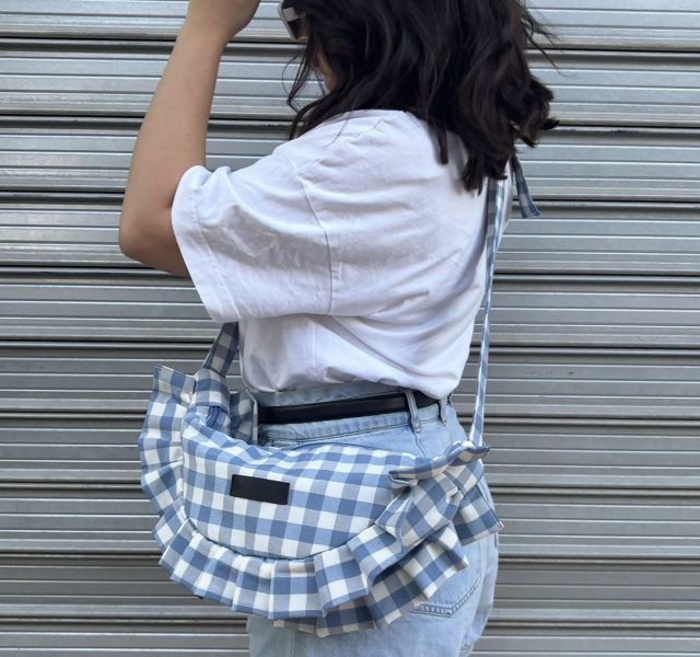 Blue Croissant Bag