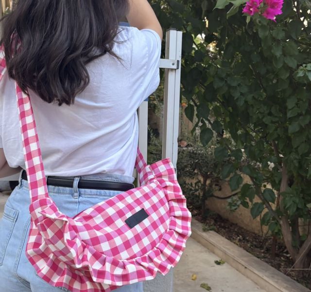 Fuchsia Croissant Bag