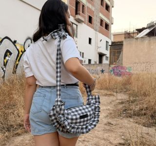 Grey Croissant Bag