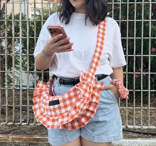 Orange Croissant Bag